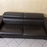 Divano letto in pelle