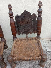 antiche sedie tribali