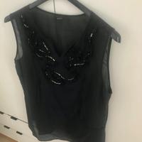 camicia seta SEVENTY nera.