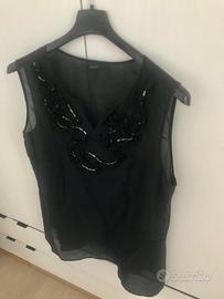 camicia seta SEVENTY nera.