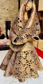 Statua in terracotta color bronzo della Sardegna