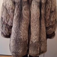 Pelliccia vera volpe argentata