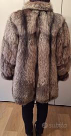 Pelliccia vera volpe argentata