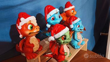 Set 5 Draghi in resina