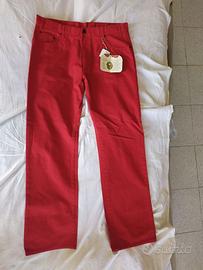 Pantaloni braghe calzoni cotone uomo rosso o verde