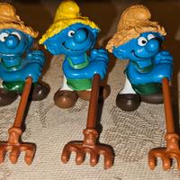 3 puffi Pejo/Schleich 20138 con varianti 