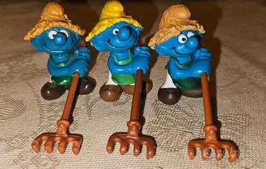 3 puffi Pejo/Schleich 20138 con varianti 