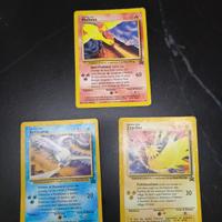 carte Pokemon versione promo uccelli leggendari 