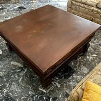 Tavolo da salotto in legno massello, stile antico