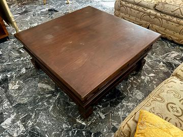 Tavolo da salotto in legno massello, stile antico