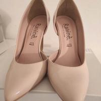 scarpe decolte donna vernice nude