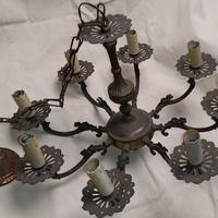 LAMPADARIO VINTAGE IN BRONZO