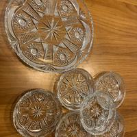 Servizio dolci in cristallo vintage