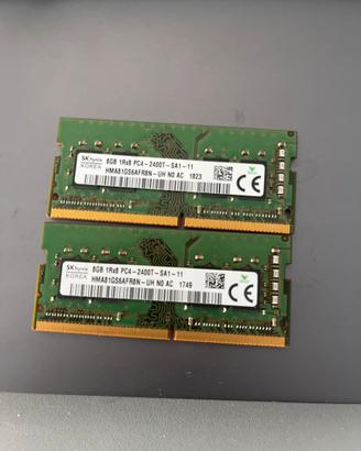 Ram 2 banchi da 8 gb 2400