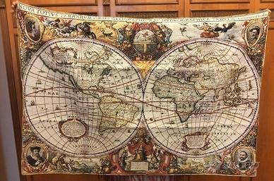 arazzo con  planisfero 