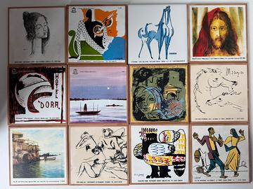 Lotto 12 Piastrelle "Buon Ricordo" anni 80