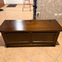 Panca contenitore in legno
