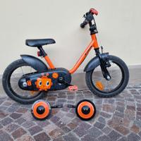 mtb btwin decathlon 14'' con rotelle