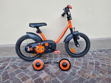 mtb btwin decathlon 14'' con rotelle