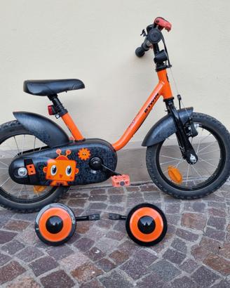 mtb btwin decathlon 14'' con rotelle
