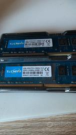 Coppia memoria DDR3 4GB PC3 1333MHZ