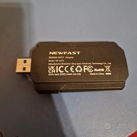 NEWFAST BE6500 Wi-Fi7 Chiavetta WiFi, 6500Mbps Tri