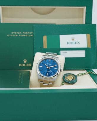 ROLEX OYSTER PERPETUAL 114300 BLU 39MM COMPLETO 19