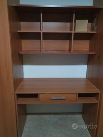 scrivania più libreria 