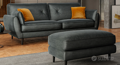 Divano 4 posti Poltronesofà con Pouf Nuovo