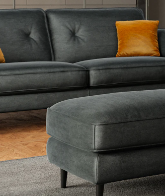 Divano 4 posti Poltronesofà con Pouf Nuovo