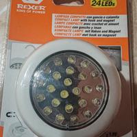 Lampada con gancio e calamita 