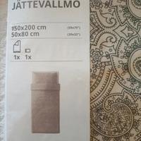 Copripiumino singolo + federa Ikea beige e nero