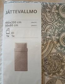 Copripiumino singolo + federa Ikea beige e nero