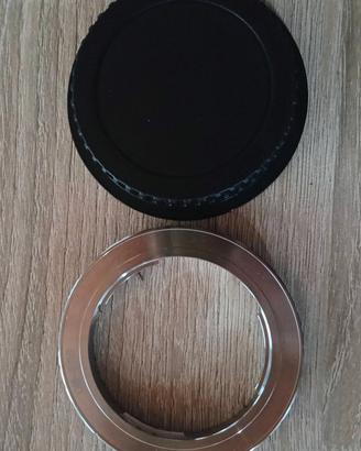Adattatore Olympus OM-Canon EF + tappo Canon