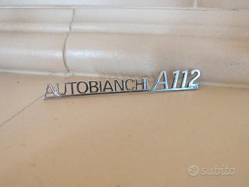 Scritta posteriore in alluminio AUTOBIANCHI A112
