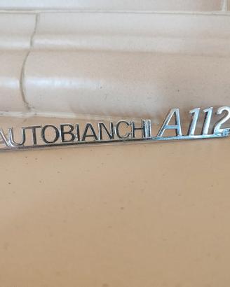 Scritta posteriore in alluminio AUTOBIANCHI A112
