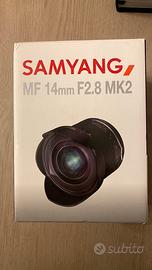 Samyang MF 14mm F2.8 MK2 per Nikon F - Come nuovo