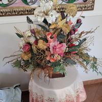 Composizione fiori finti