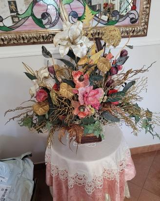 Composizione fiori finti