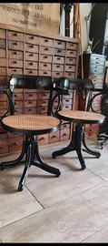 poltrone girevoli regolabili d'epoca 