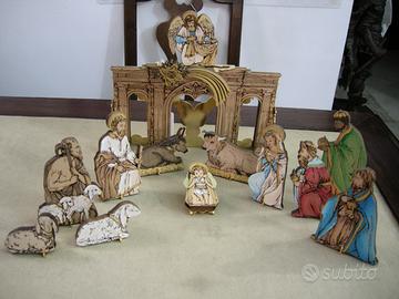 Presepe unico in legno artigianato italiano