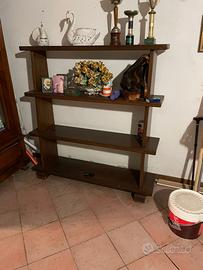 LIBRERIA COLORE MARRONE SCURO 4 RIPIANI