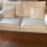 Divano bianco in pelle 3 posti