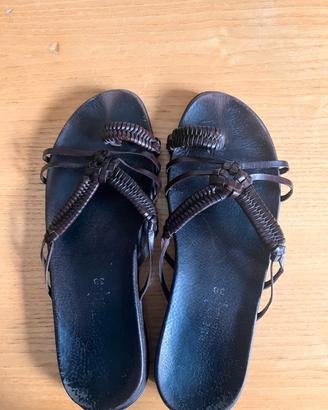 sandali donna infradito in cuoio n. 38 