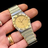 Omega constellation Manhattan acciaio e oro 18kt