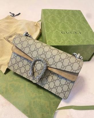 Gucci Dionysus GG Supreme Super Mini Bag Taupe