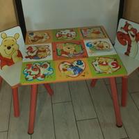 Tavolo e sedie Winnie The Pooh