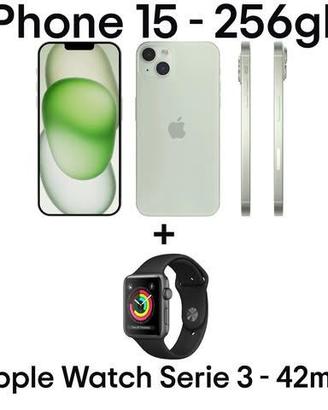 iPhone 15 256GB Verde Acqua + Apple Watch Series 3