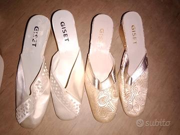 Ciabatte bianche donna sposa nr 41 vintage