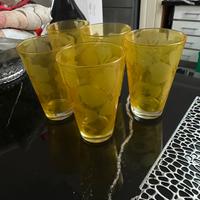 Set 5 bicchieri vintage Cerve gialli vintage